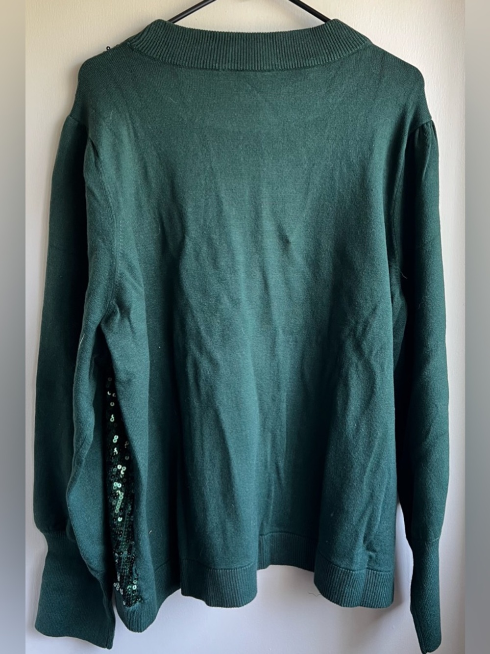 NWOT Mark & James by Badgley Mischka Dark Green Knit Sweater - Picture 2 of 4